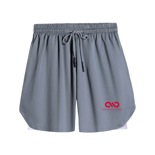 Limitless 2 in 1 Shorts - Extra Large / Grey + White (Adult Size)
